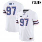 Youth Florida Gators #97 Khris Bogle NCAA Jordan Brand White Authentic Stitched College Football Jersey XTK4862TJ